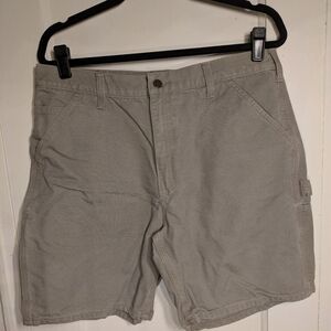 Carhartt Men's Light Gray Cargo Shorts 34 Waist